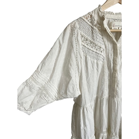 ANTHROPOLOGIE Vicenza Lace Babydoll Tunic Cottagecore Prariecore Romantic XS - Picture 7 of 11